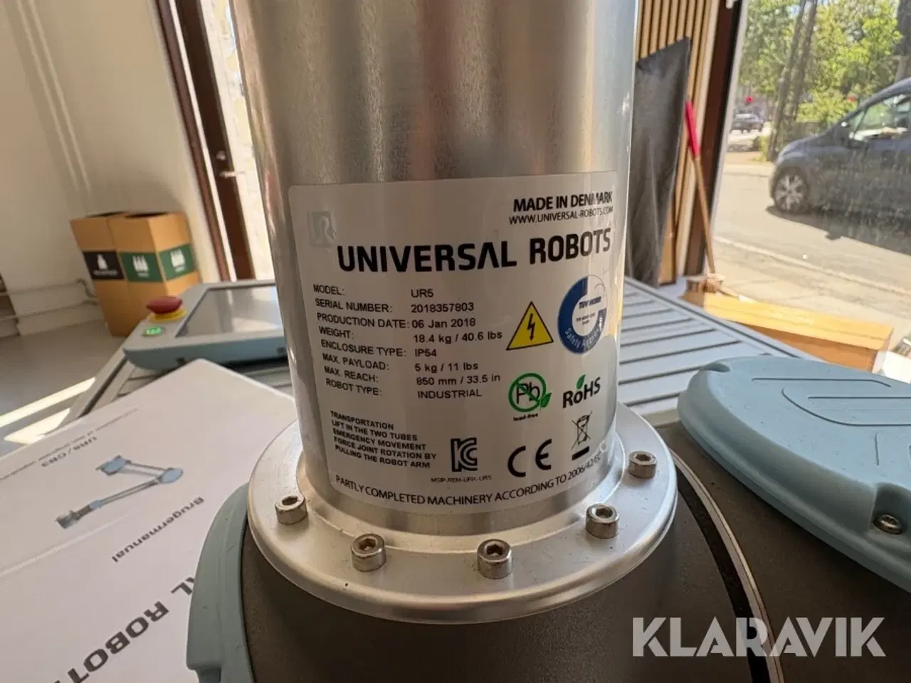 Billede 5 - Robot Universal Robot UR5/CB3 med rullebord