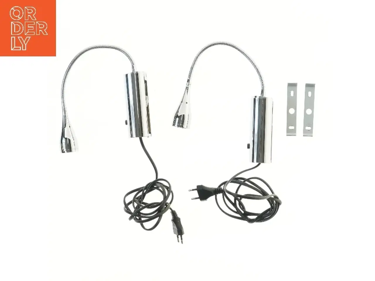 Billede 2 - Sæt af krom LED væglamper (str. 46 cm)