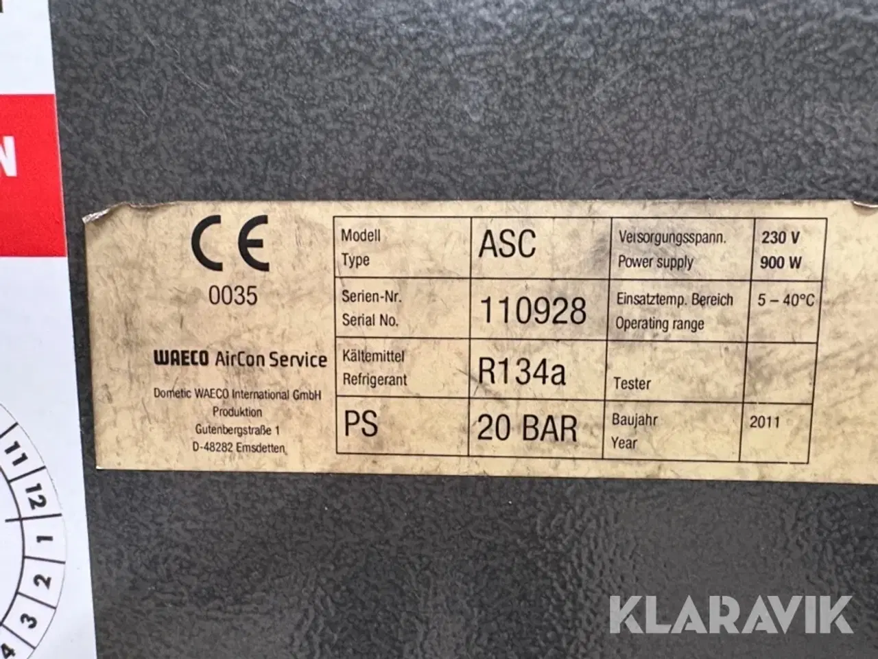 Billede 12 - Aircondition fyldestation Waeco ASC1000