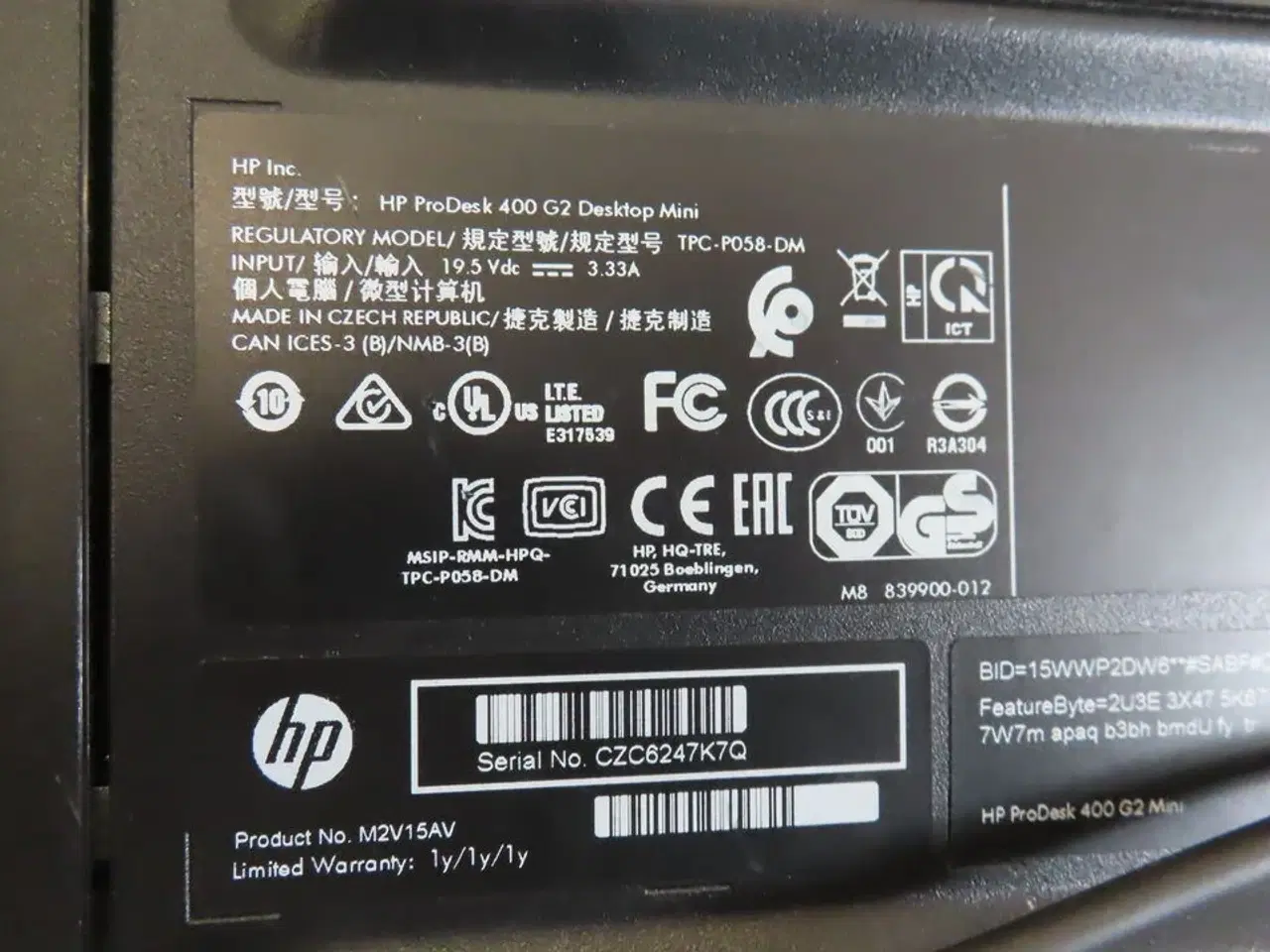 Billede 2 - Computer HP Prodisk 400 G2 Deskktop Mini