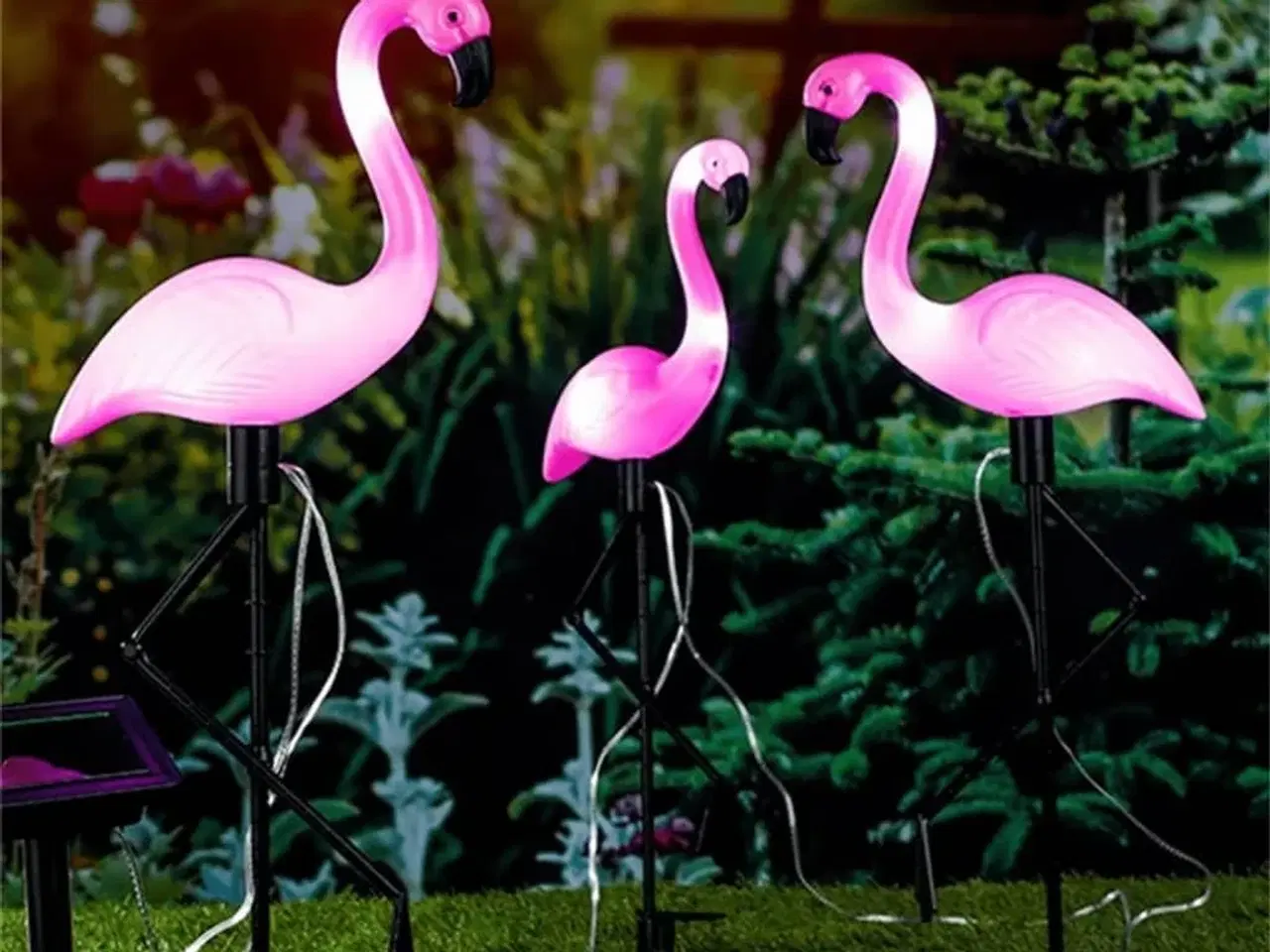 Billede 4 - soldrevet havelampe Flamingo 3 stk.