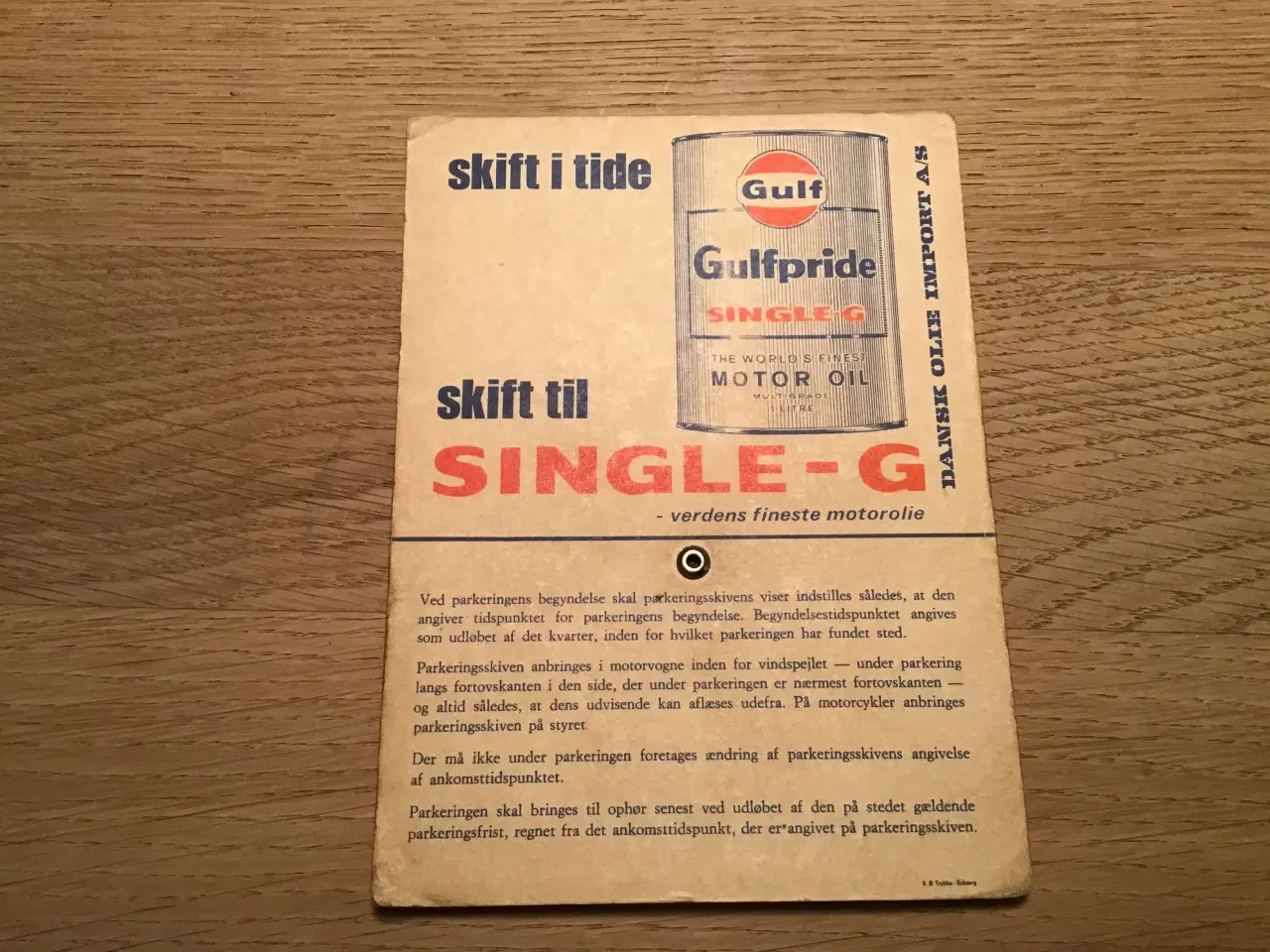 Billede 2 - Gulf reklame gammelt 