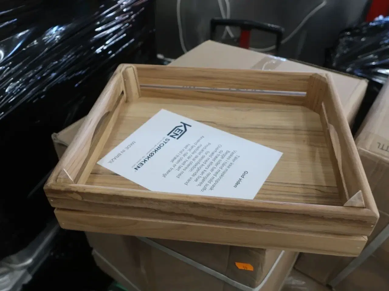 Billede 2 - 10 stk. Kasser af teak 32,5x26,5 cm.