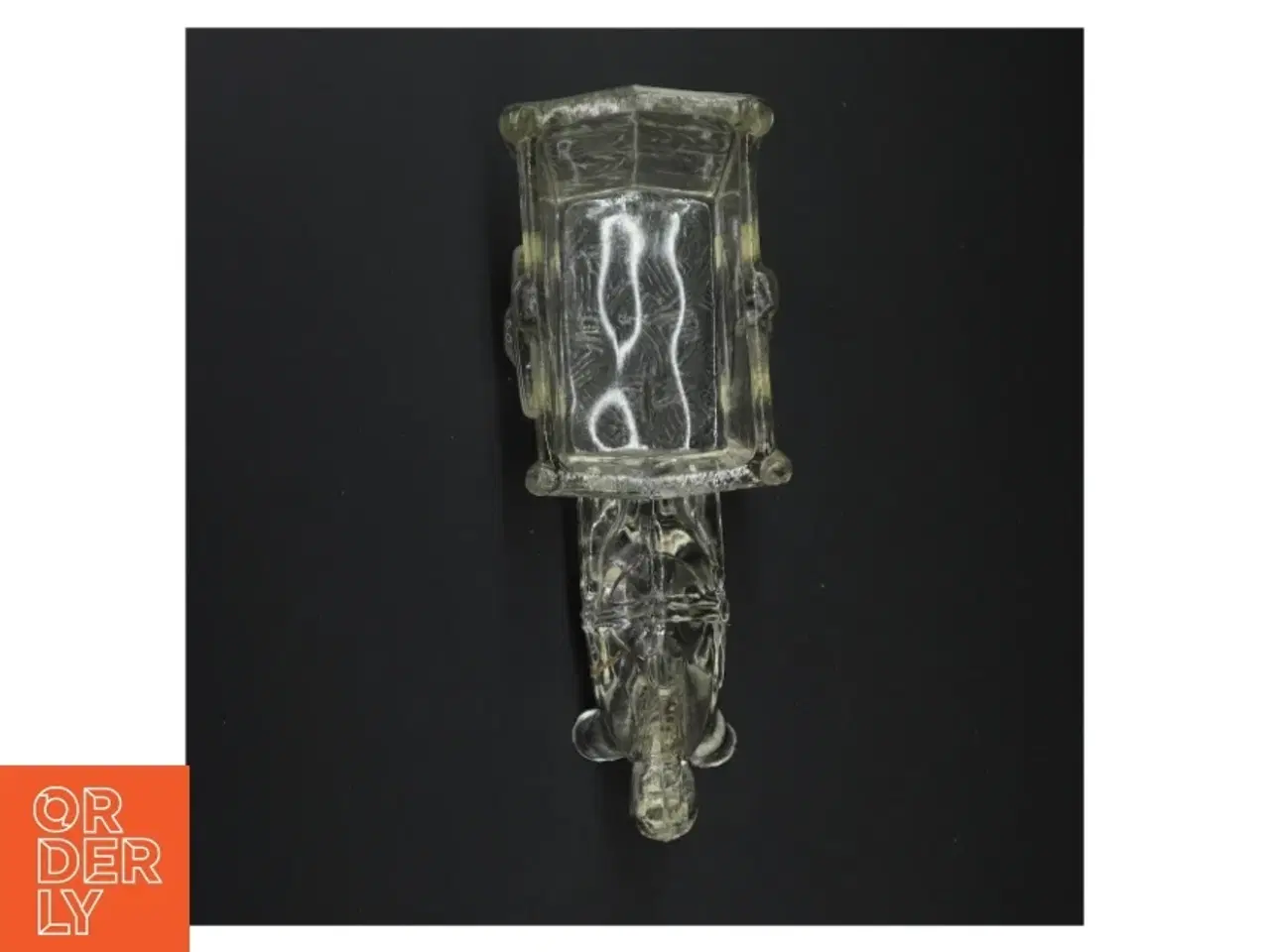 Billede 3 - Vintage Hest med vogn i Presset Glas (str. 23 x 9 x 11 cm)