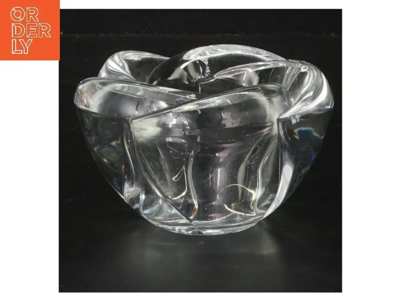 Billede 1 - Glas lysestage (str. Ø 10,5 cm)fra royal copenhagen