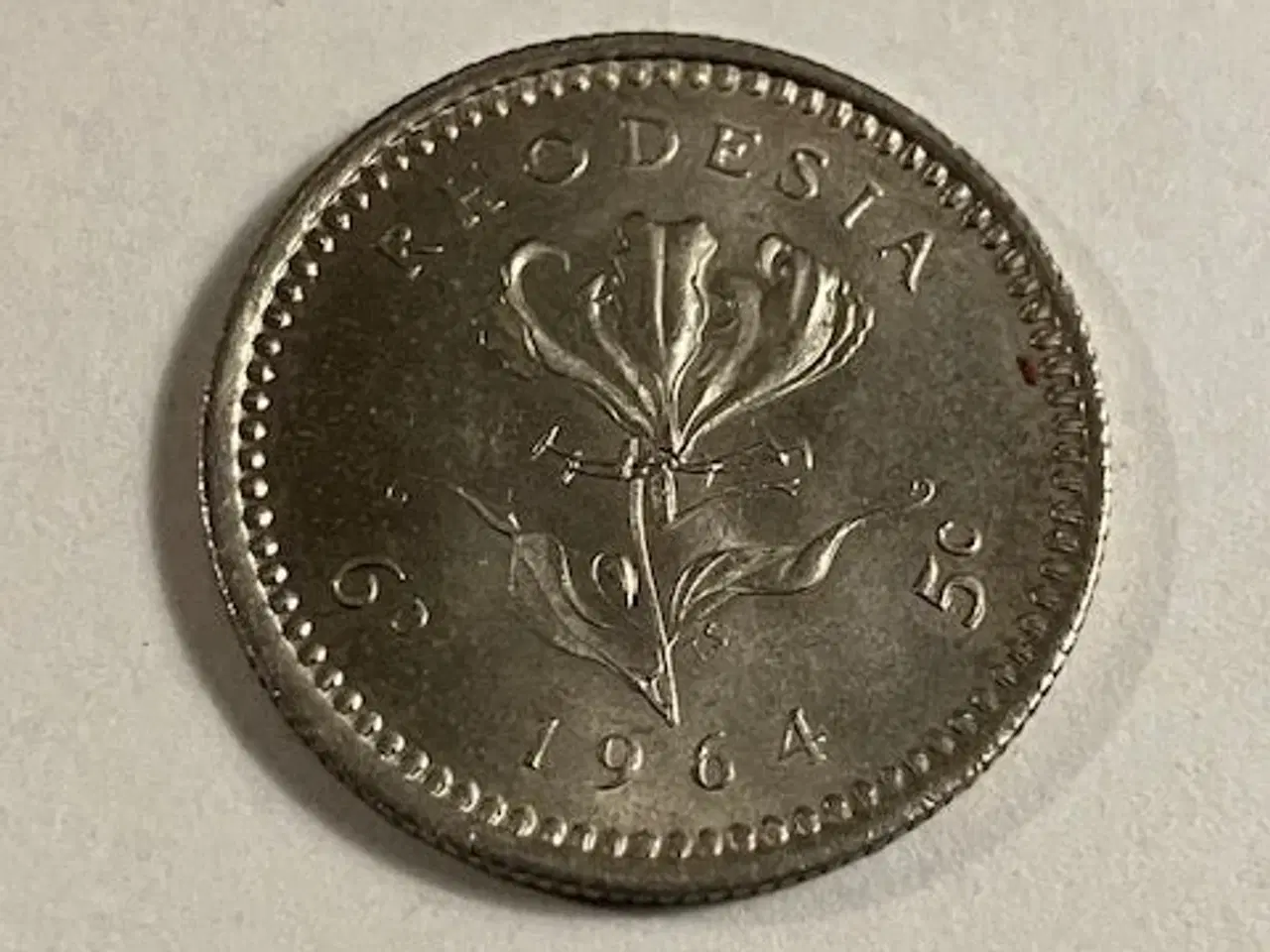 Billede 1 - Rhodesia 6 Pence / 5 Cents 1964