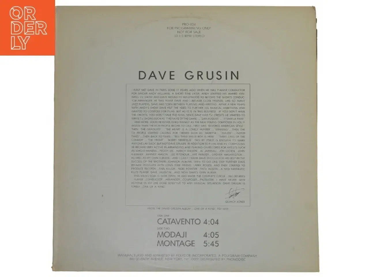 Billede 1 - Dave Grusin LP
