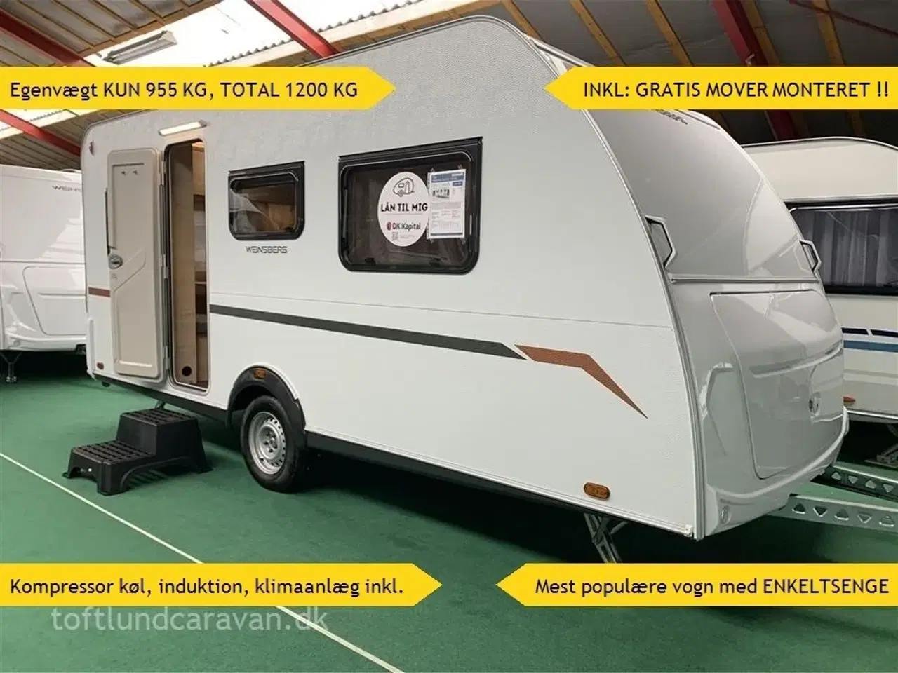 Billede 1 - 2025 - Weinsberg CaraCito 470 EU E-Power   Perfekt til EL-BILER, EGENVÆGT KUN 955 KG. FULDELEKTRISK campingvogn med enkeltsenge.