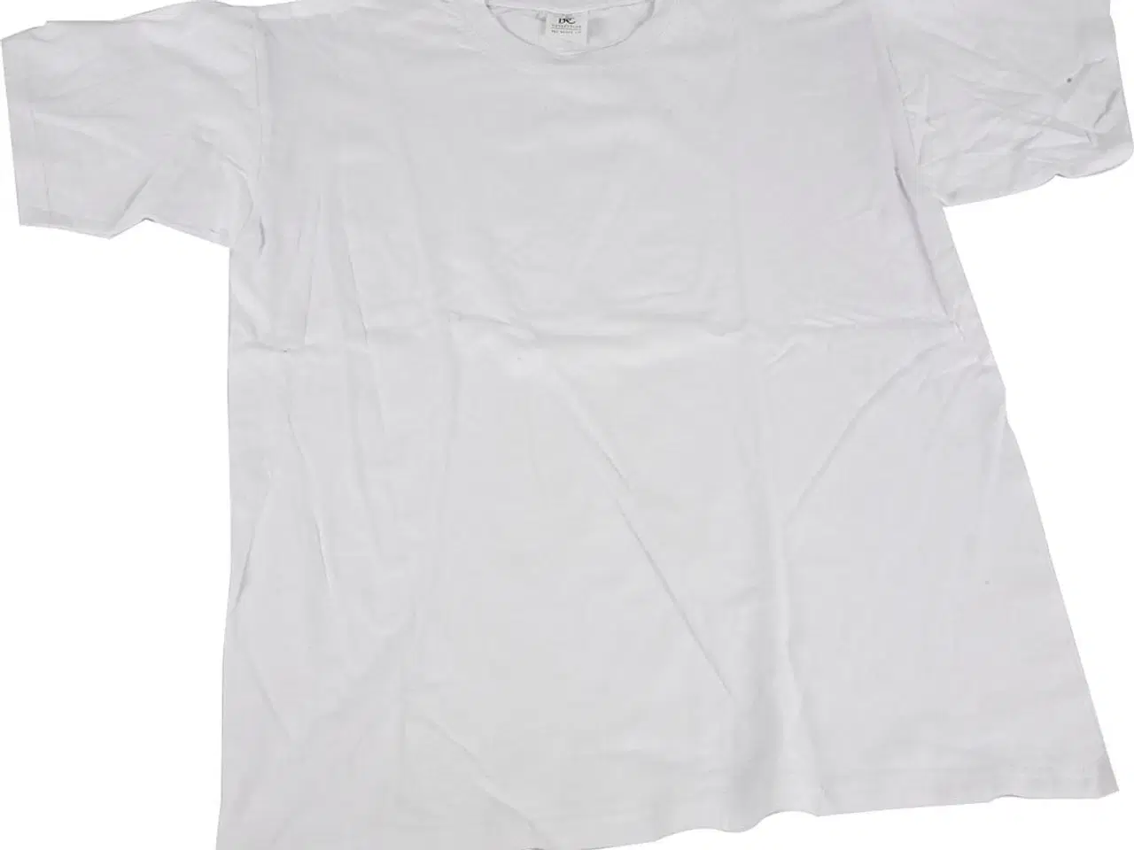 Billede 1 - Hvid T-shirt til børn, str. 7-8 år, rund hals