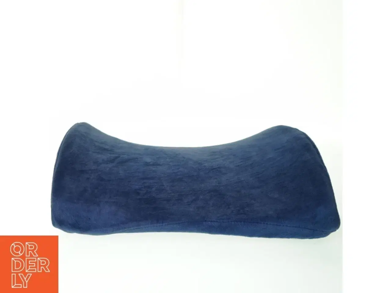 Billede 2 - Ergonomisk formet Lænde Pude med aftageligt vaskbart velour betræk og sele til fastholdelse (str. 36 x 32 x 11 cm)