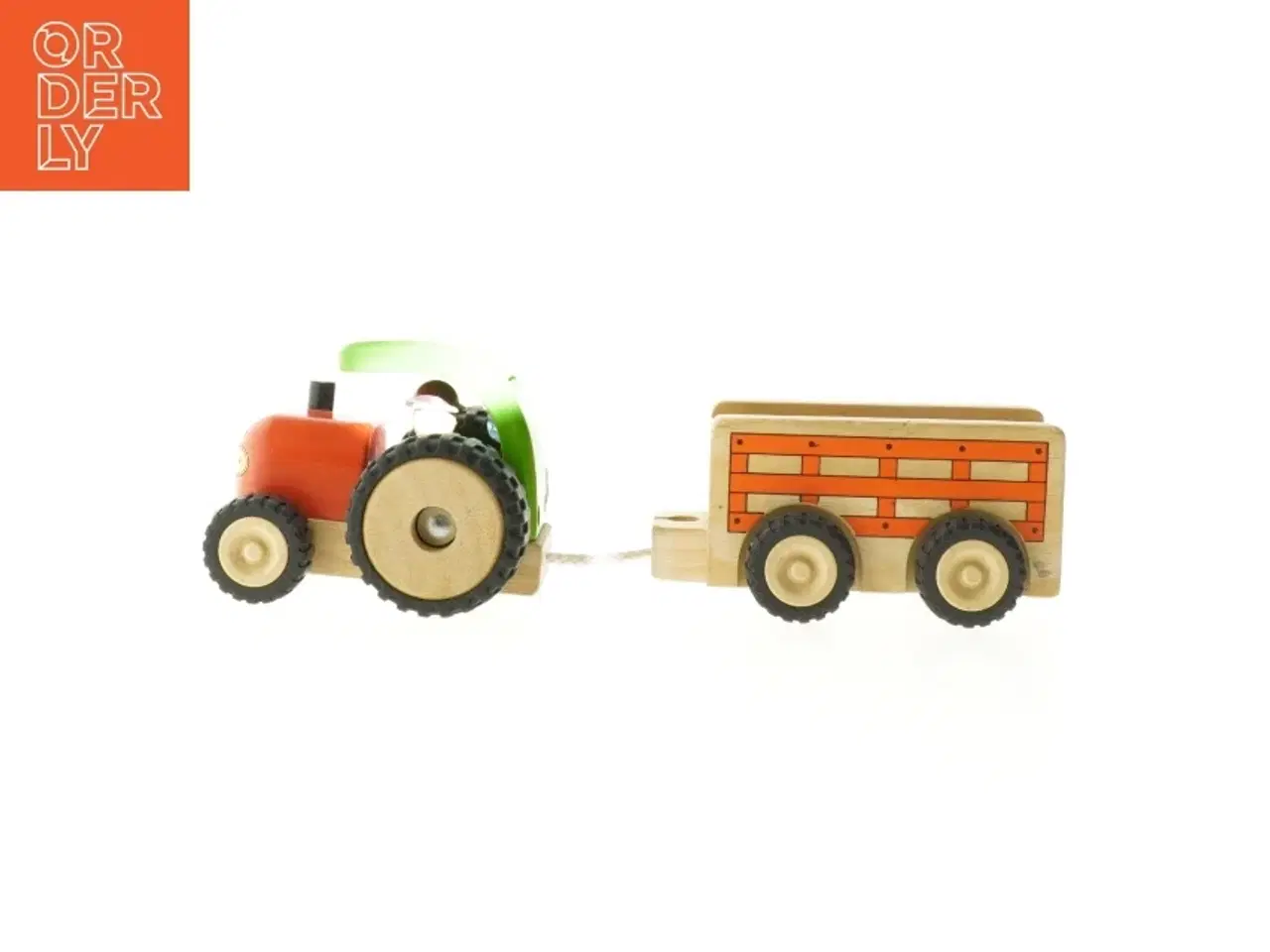 Billede 3 - Trælegetøjstraktor med trailer (str. 31 cm)