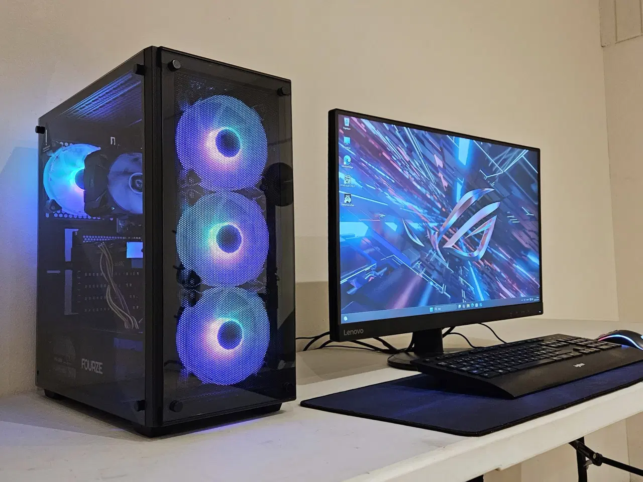 Billede 1 - Intel ARC Gamer Pc + 27" Gamer Skærm