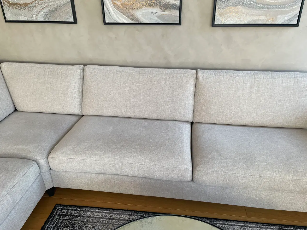 Billede 2 - Fin og velholdt chaiselong sofa beige 