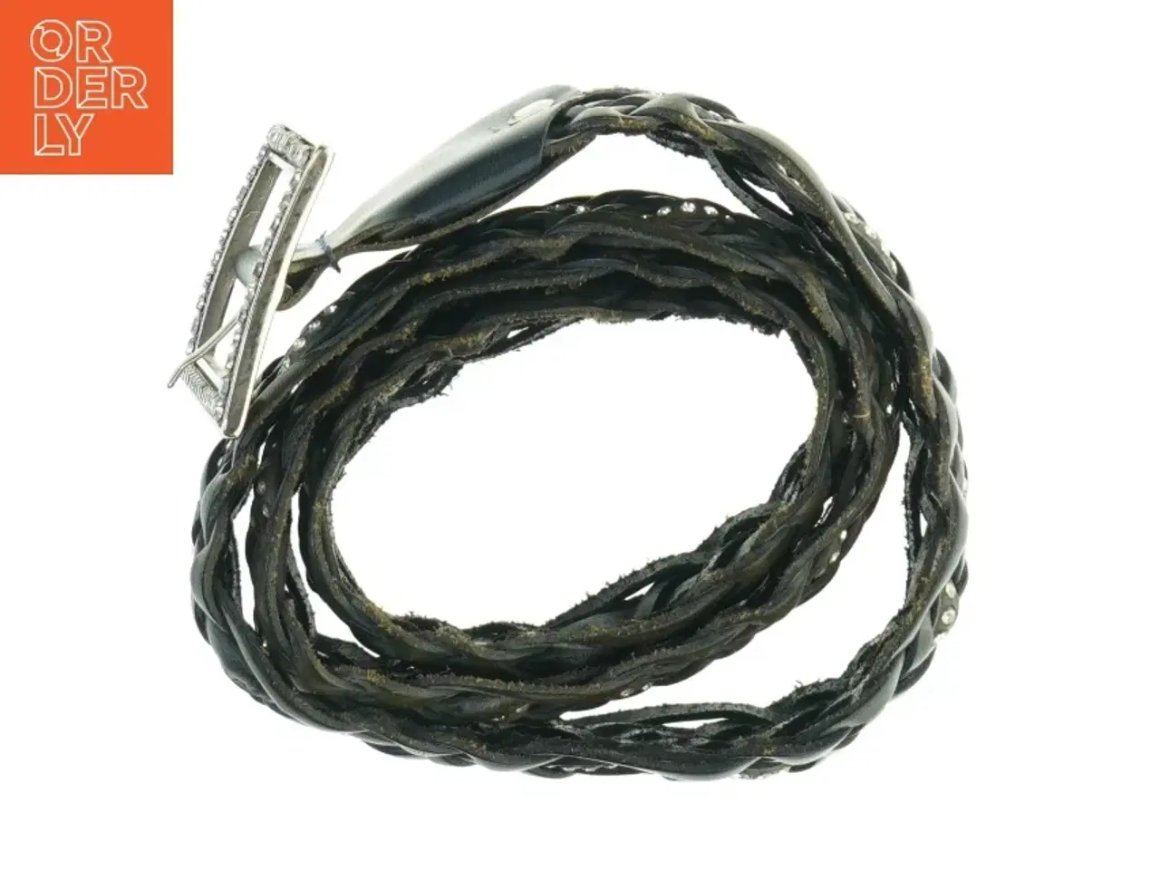 Billede 1 - Flettet læder bælte (str. 98 cm)