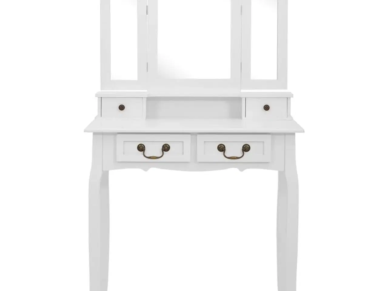 Billede 3 - Sminkebordssæt med taburet 80x69x141 cm kejsertræ hvid