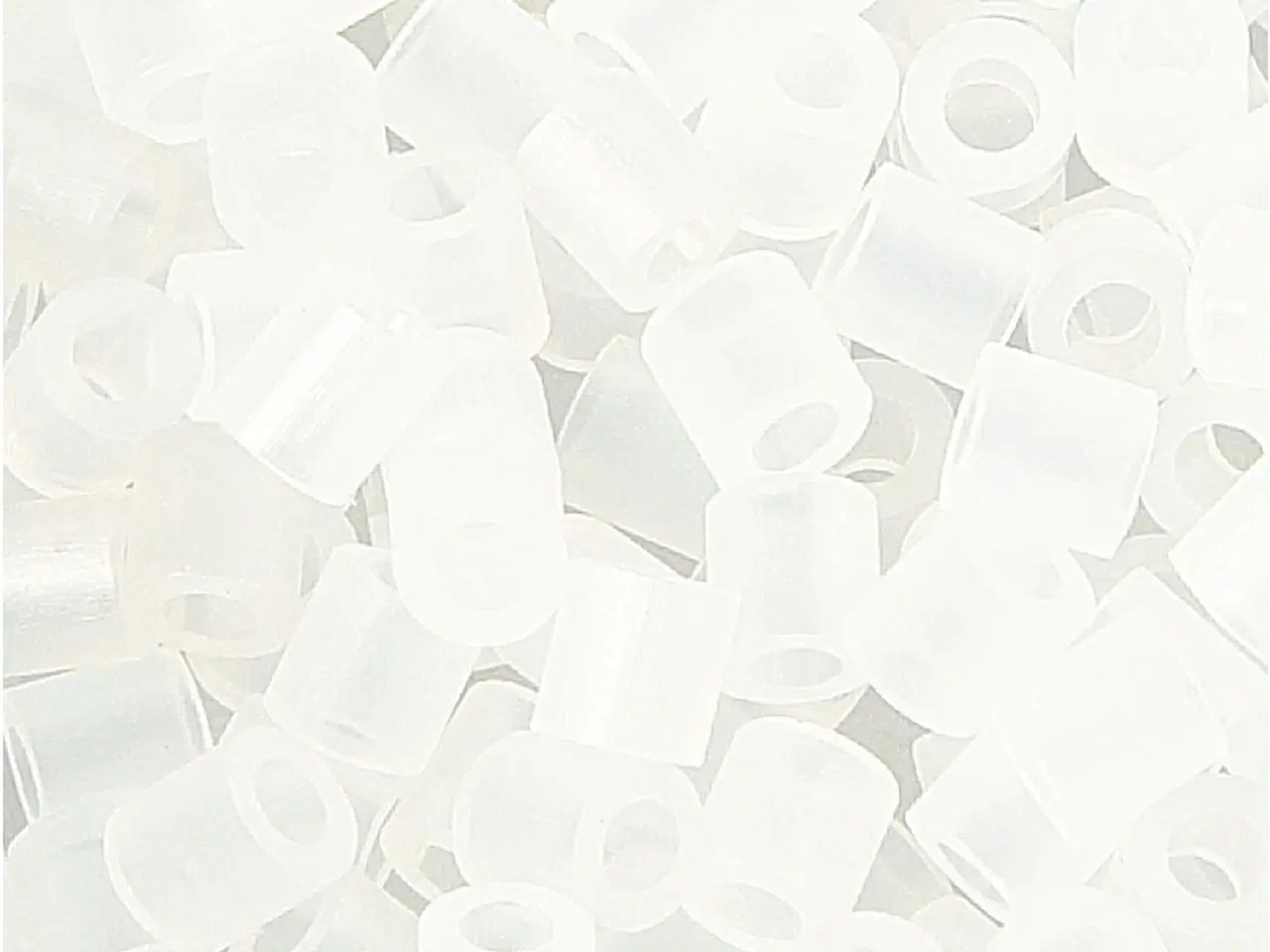 Billede 1 - Rørperler, str. 5x5 mm, hulstr. 2,5 mm, medium, klar transparent (32264), 6000stk./ 1 pk.