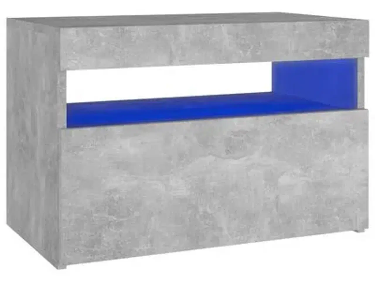 Billede 1 - vidaXL sengeskab m. LED-lys 60x35x40 cm betongrå