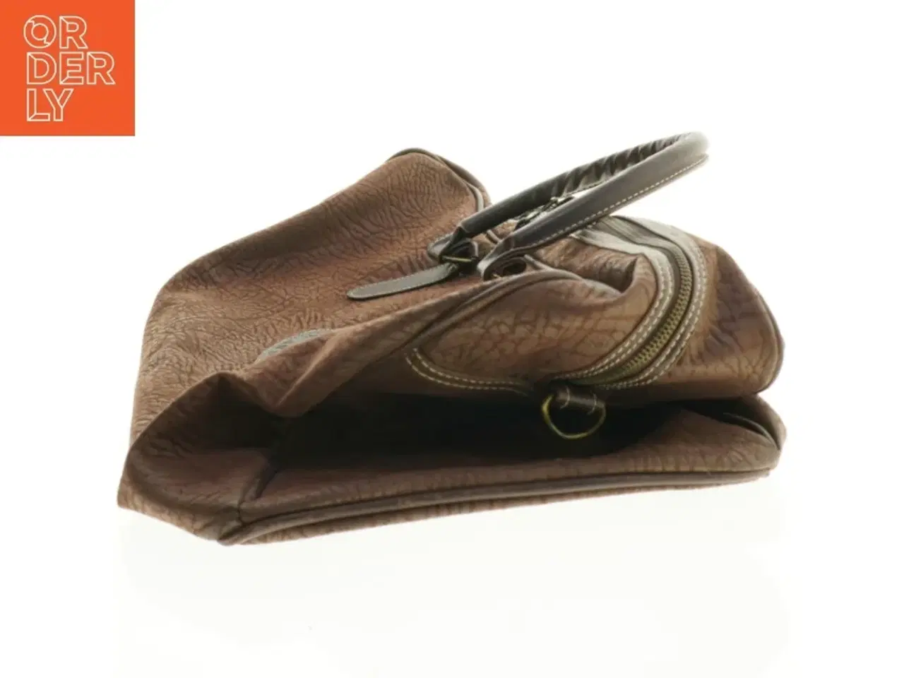 Billede 2 - Brun lædertaske fra Bolzo (str. 55 x 28 cm)
