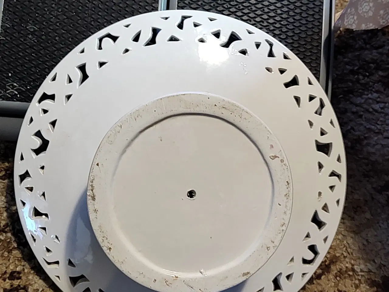 Billede 1 - Stor lagkage fad. I hvid porcelæn.