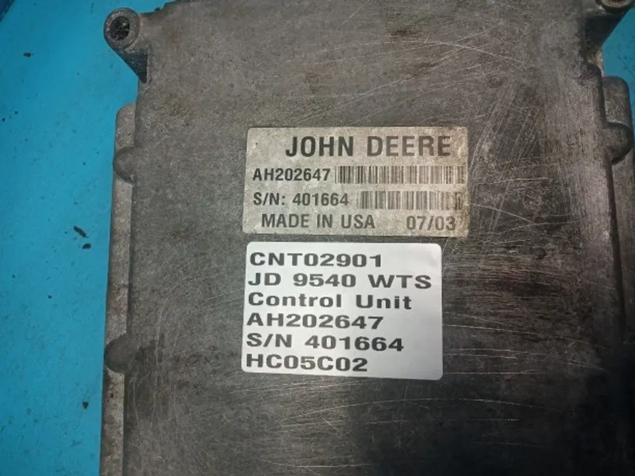 Billede 5 - John Deere 9540 WTS Control Unit AH202647