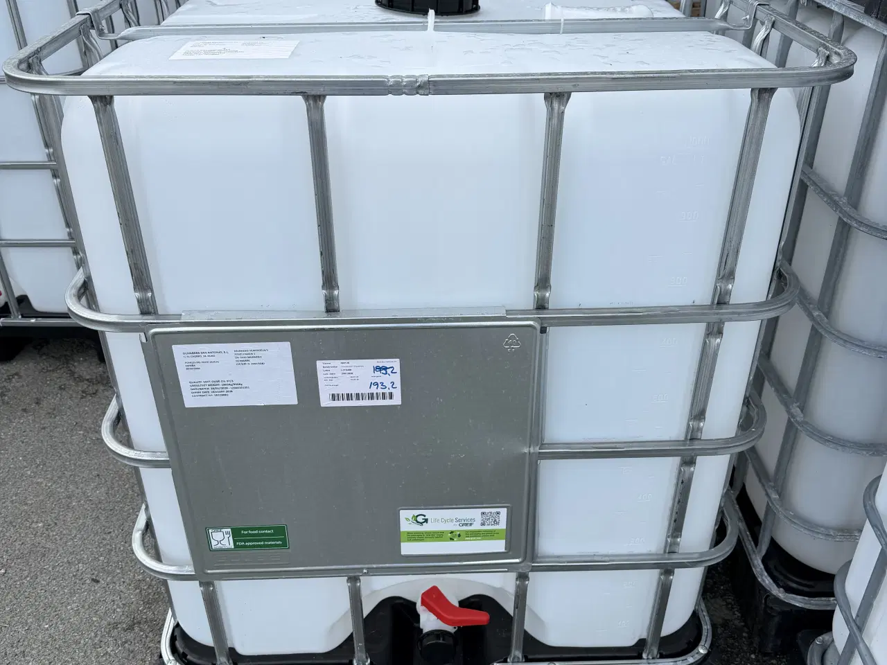 Billede 3 - IBC fødevaregodkendte 1000 L tanke