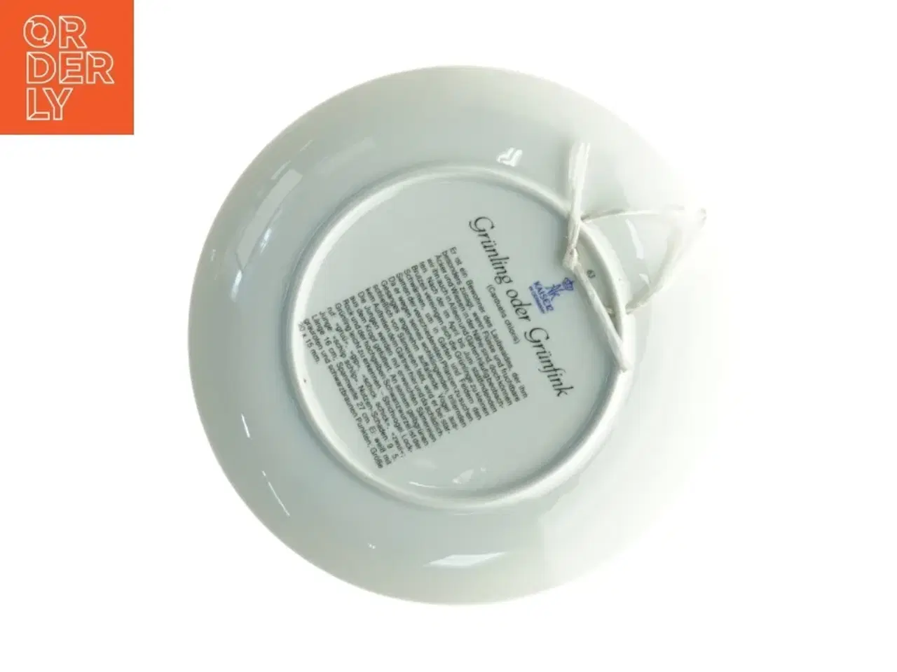 Billede 3 - Dekorativ porcelænstallerken med fuglemotiv fra Kaiser (str. Diameter, 20 cm)