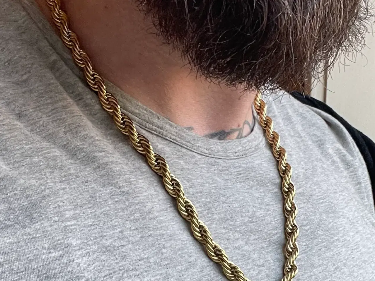 Billede 2 - Goldfilled rope chain, 8mm