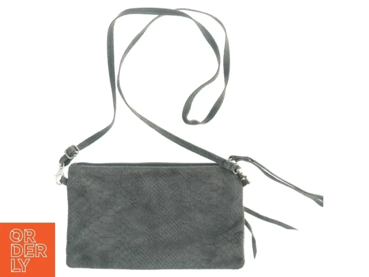 Billede 1 - Sort skind crossbody taske (str. 26 x 16 cm)