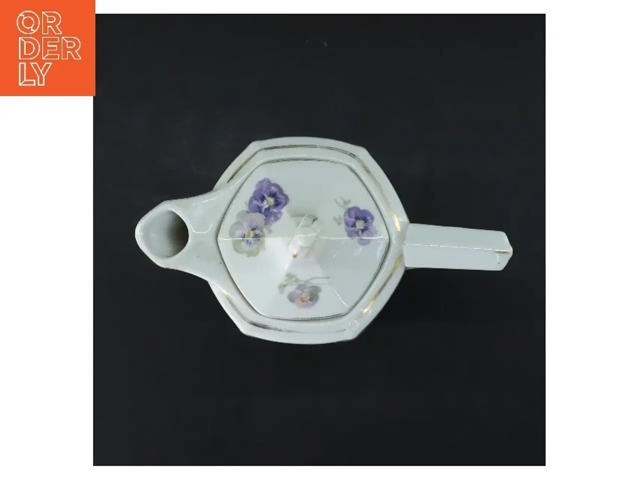 Billede 5 - Porcelæns kaffekande med blomster (str. 20,5 cm)