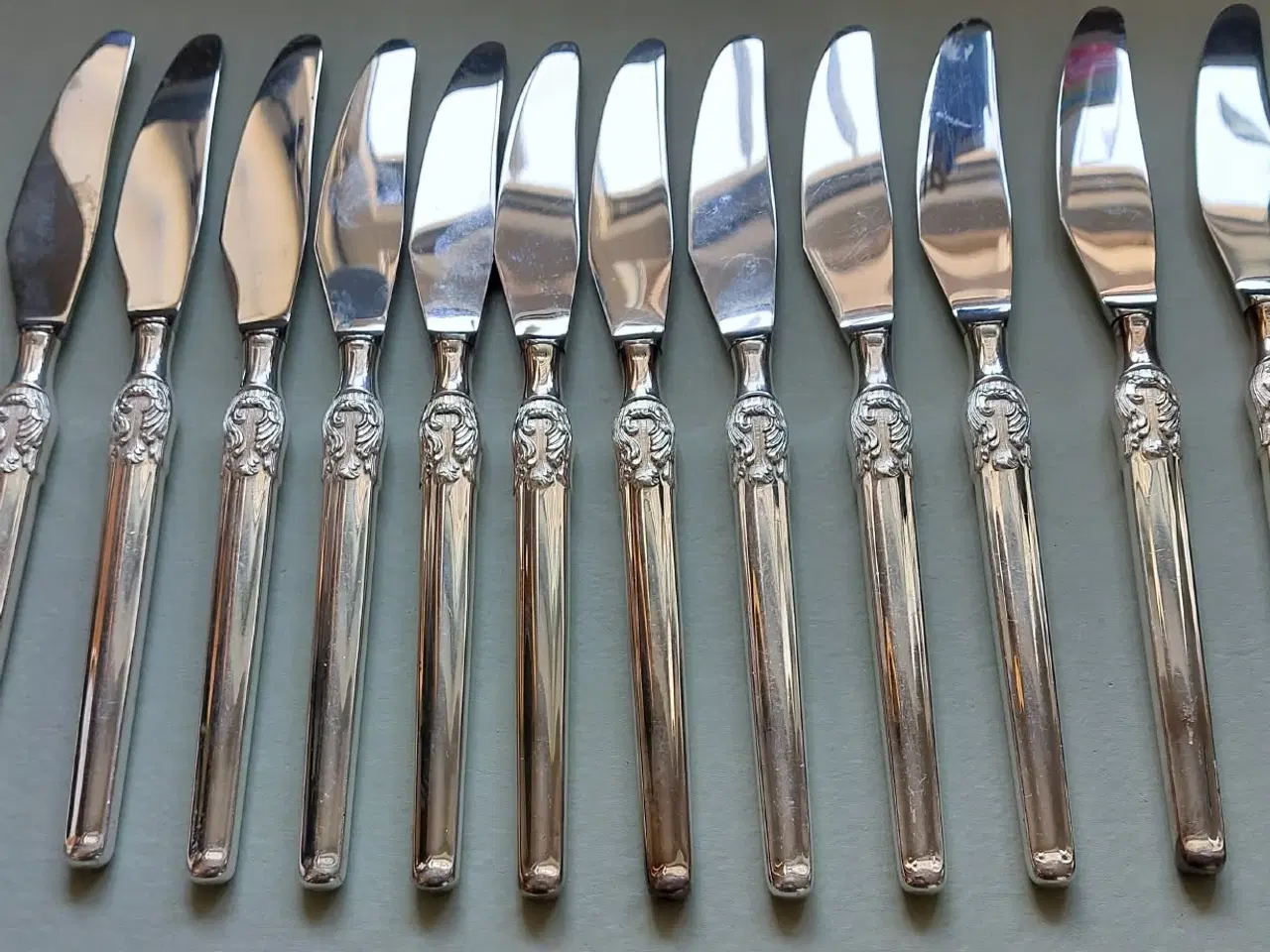 Billede 1 - fleur middags knive i pletsølv