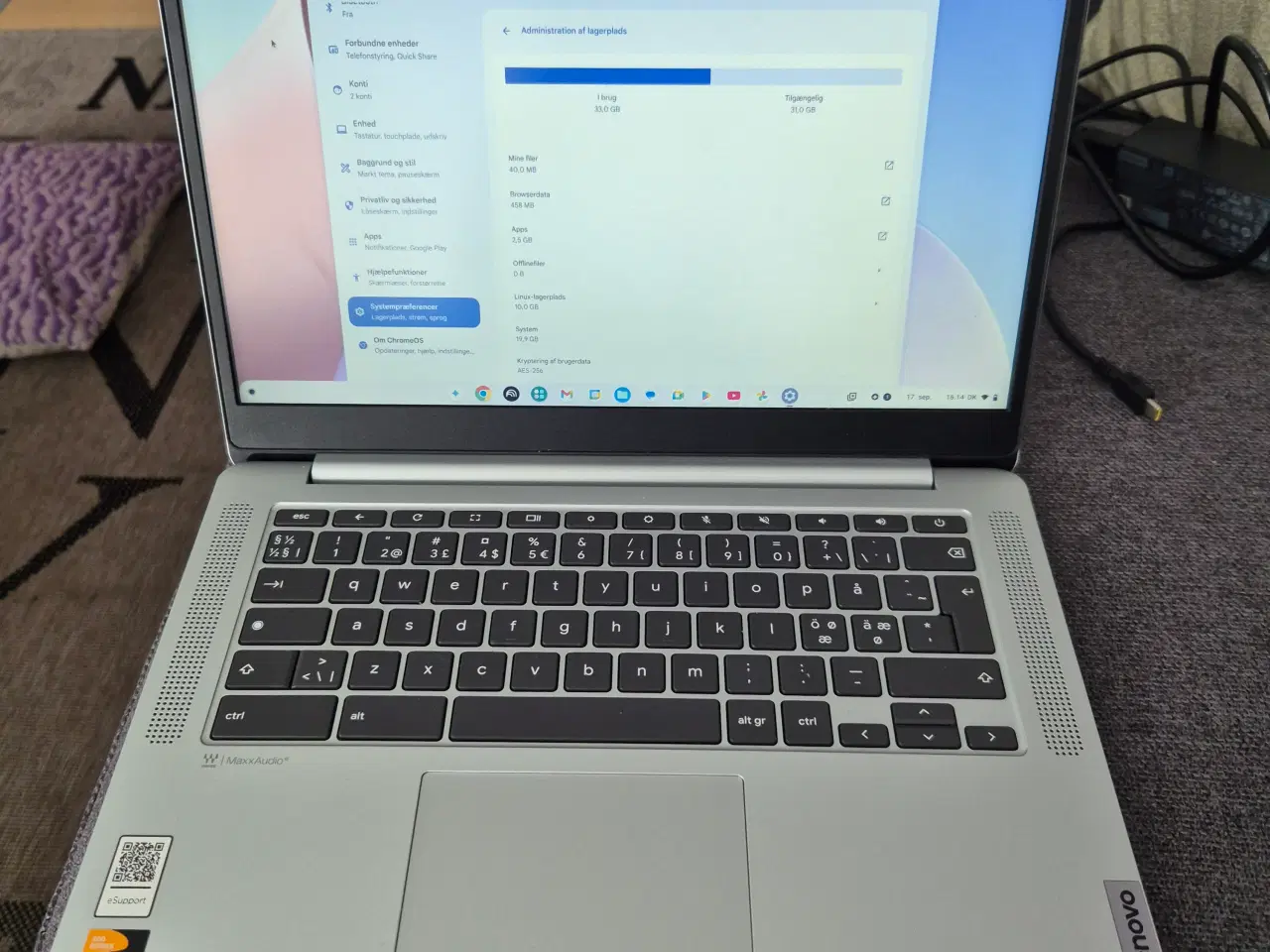 Billede 1 - Lenovo chromebook 64gb Slim3