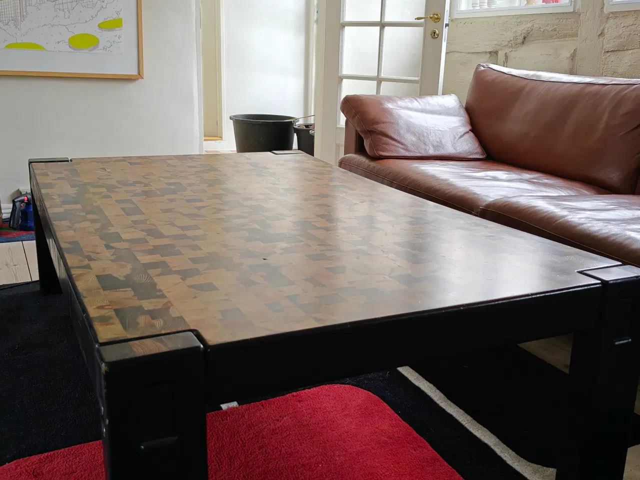 Billede 2 - Gedigent sofabord i pitch pine