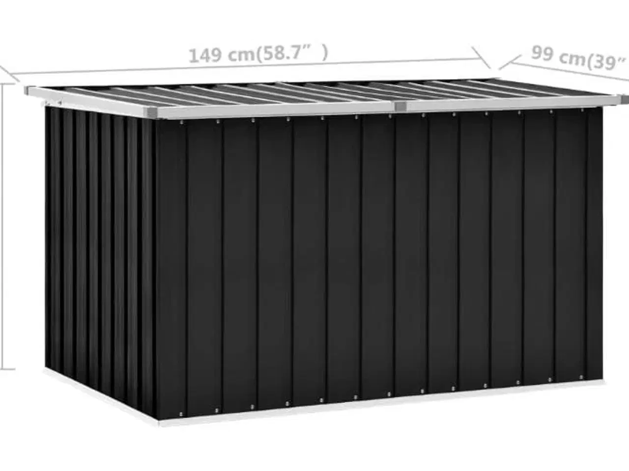 Billede 8 - Opbevaringskasse til haven 149x99x93 cm antracitgrå