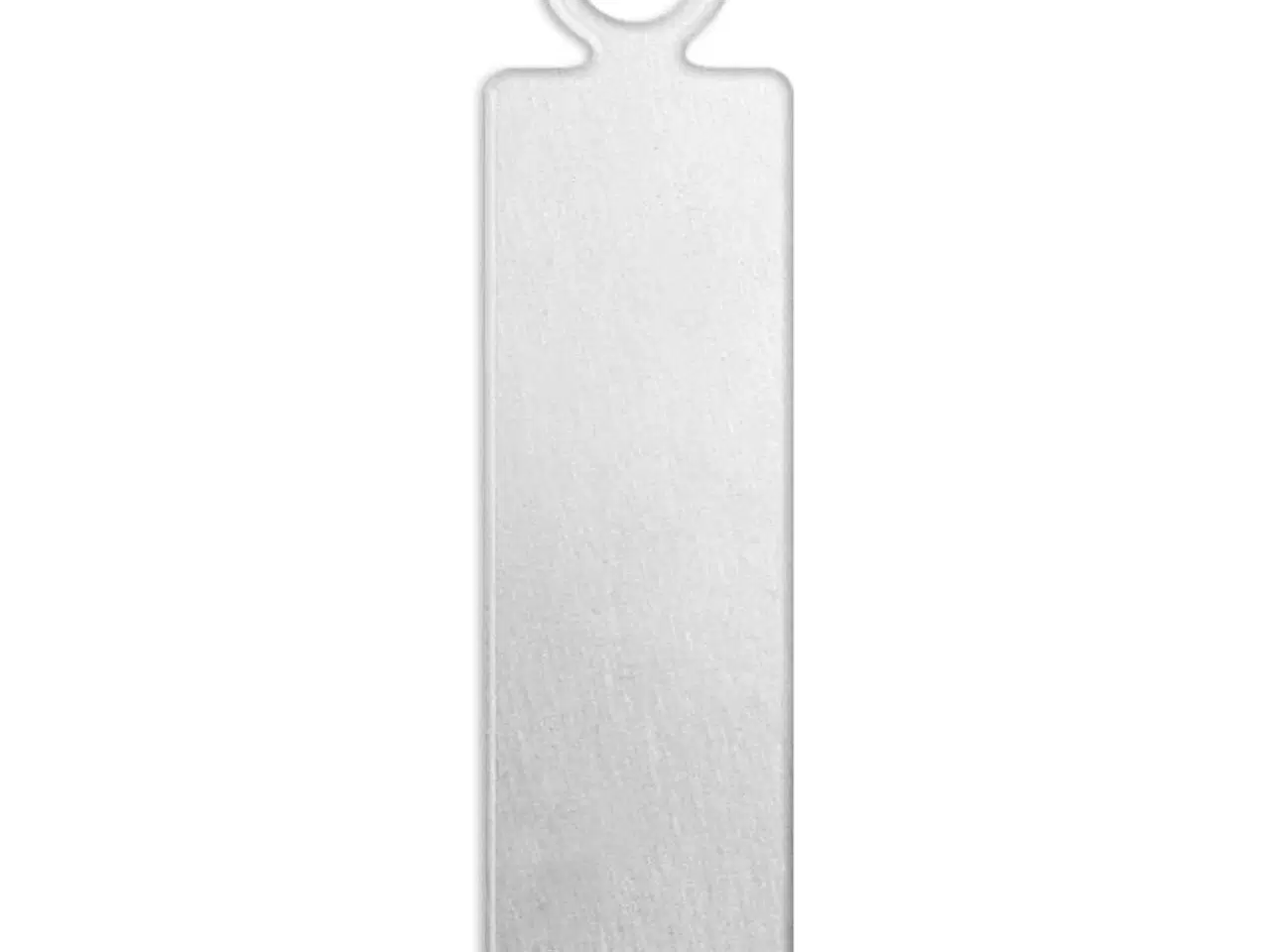 Billede 1 - Tag, Rektangel, str. 20x5 mm, hulstr. 1,9 mm, tykkelse 1,3 mm, aluminium, 20stk./ 1 pk.