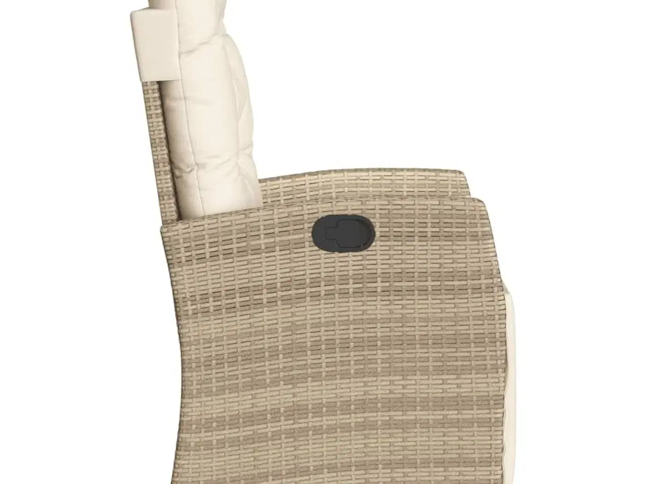Billede 6 - Havestole 2 stk. med lænefunktion og fodstøtte polyrattan beige