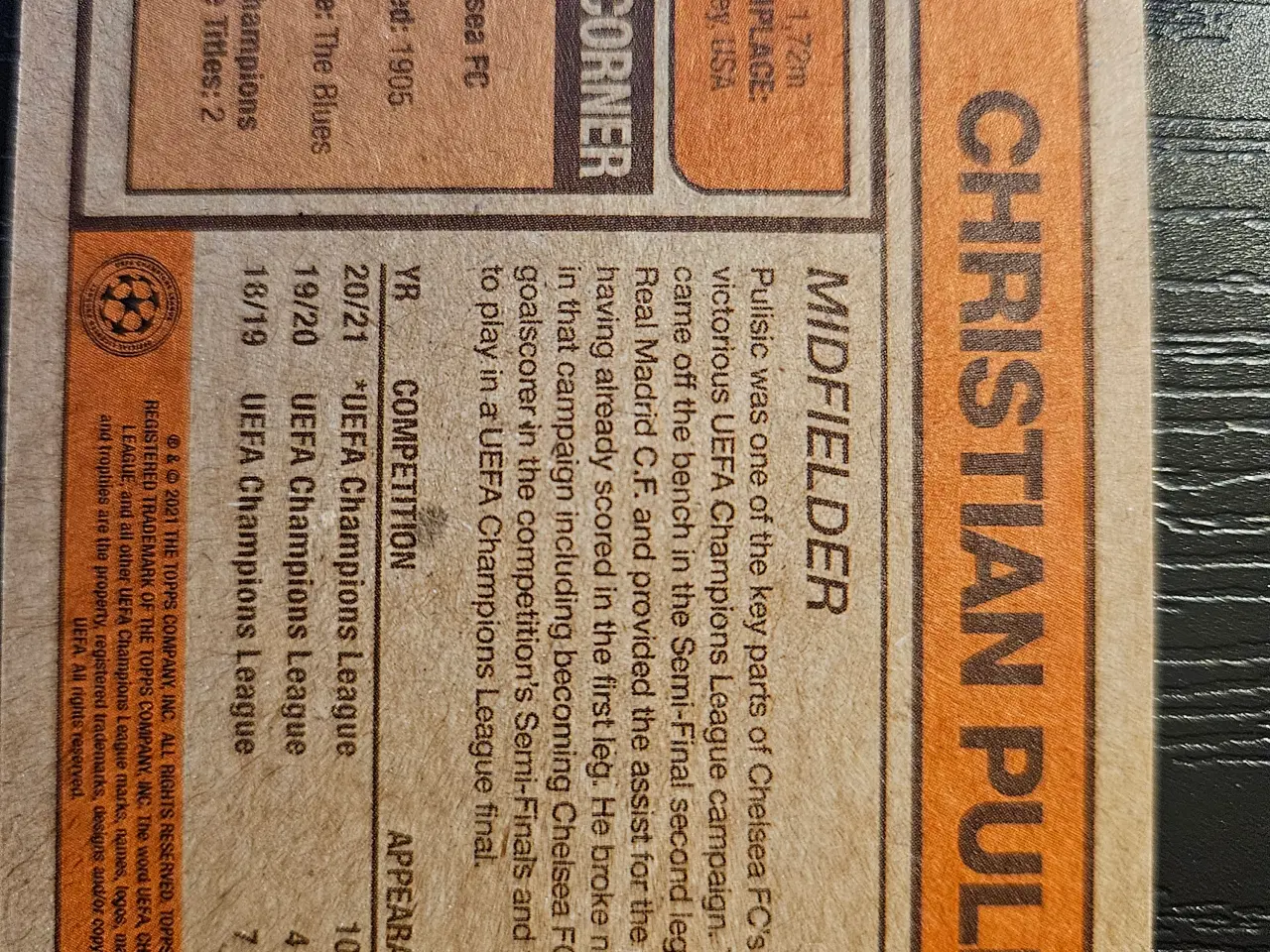 Billede 2 - Christian Pulisic fodboldkort