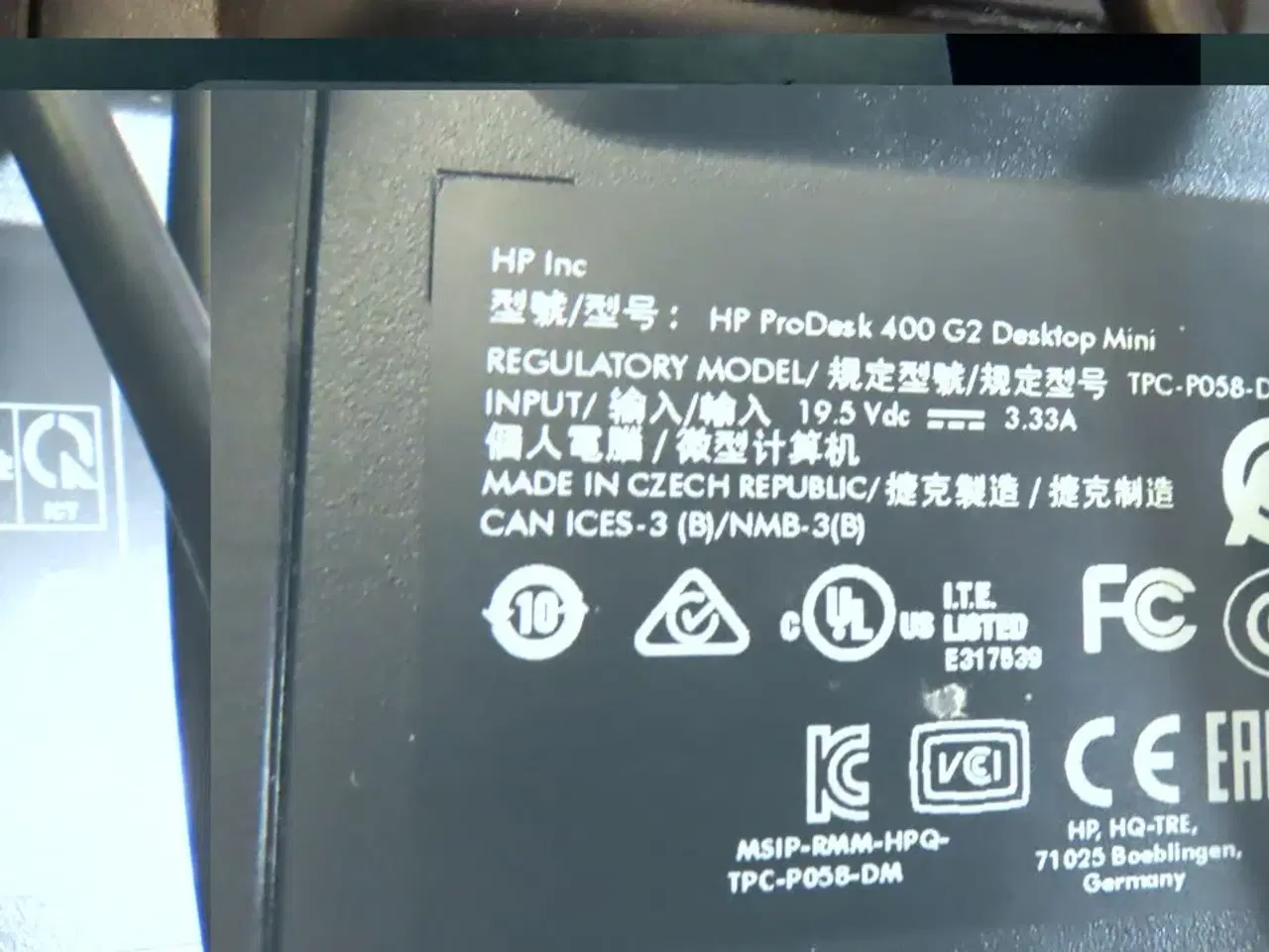 Billede 2 - Computer HP Prodisk 400 G2 Deskktop Mini