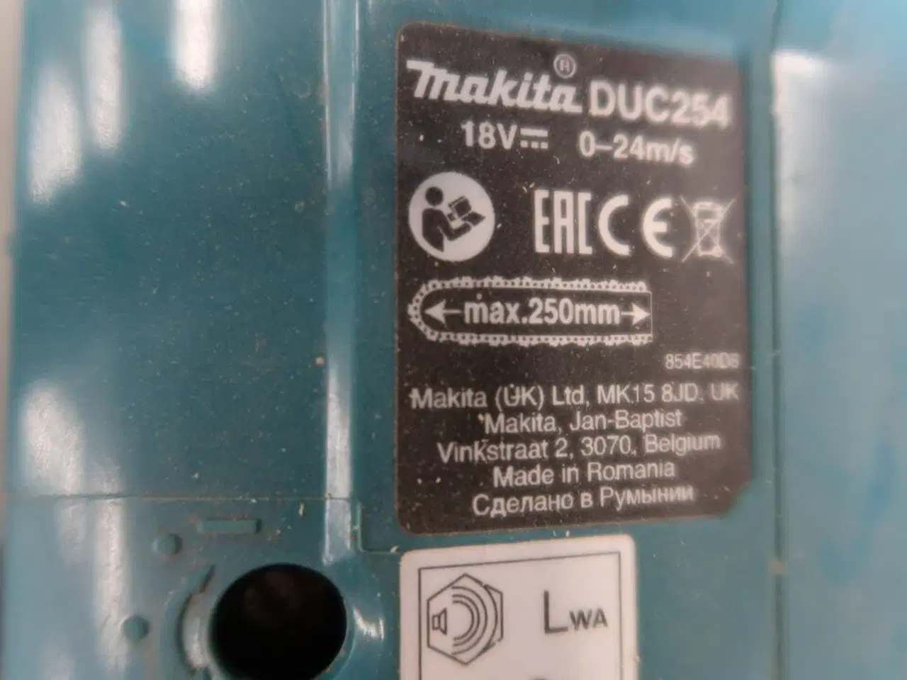 Billede 4 - Kædesav MAKITA DUC254 med 1 batteri