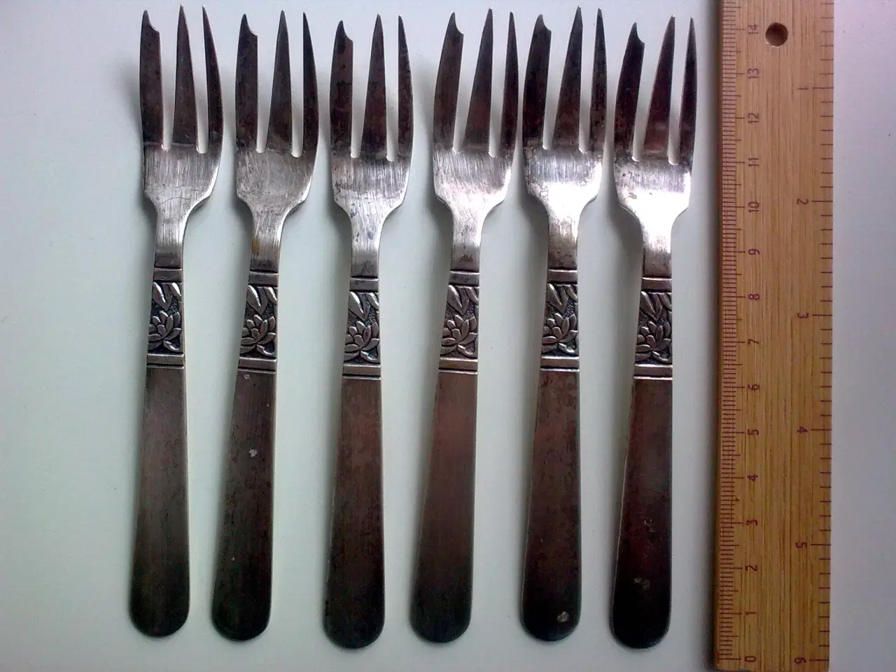 Billede 1 - Kagegafler Åkande Danmark 6 stk. sølvplet