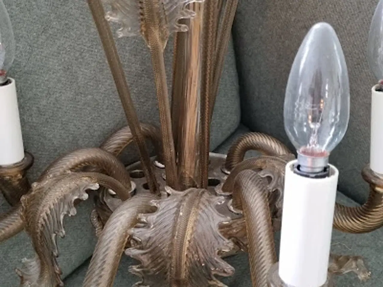 Billede 2 - Mundblæst Italiensk victoriansk  Lampe