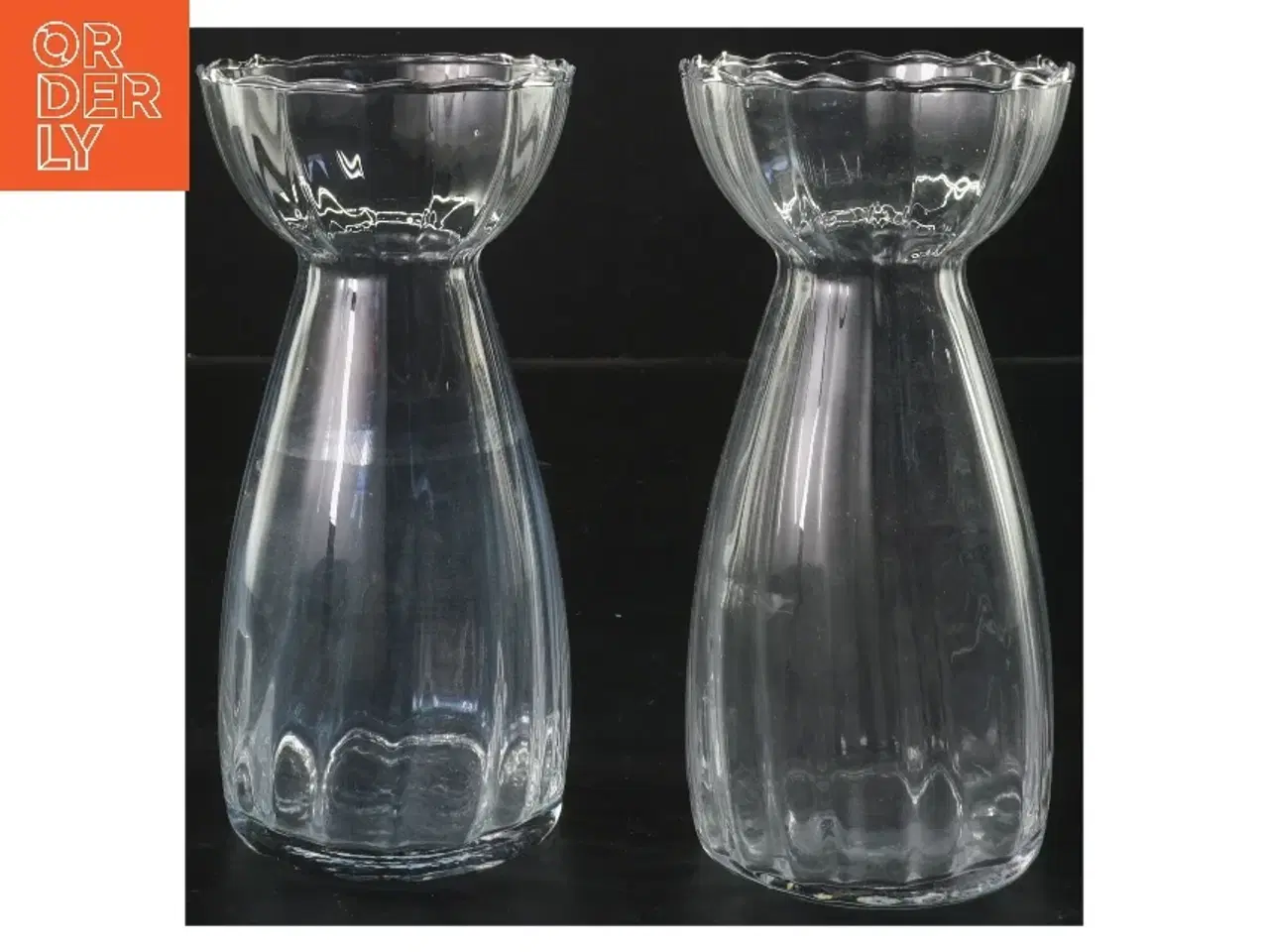 Billede 1 - 2 flotte hyacinterglas (str. 2 stk Ø 8 cm længde 16 cm)