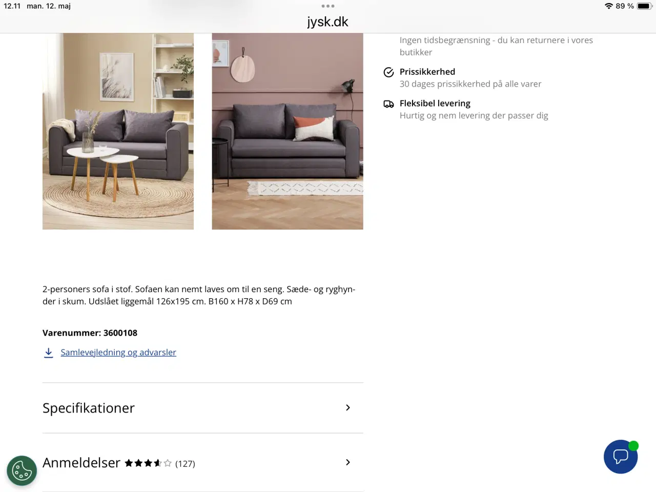 Billede 2 - Sovesofa