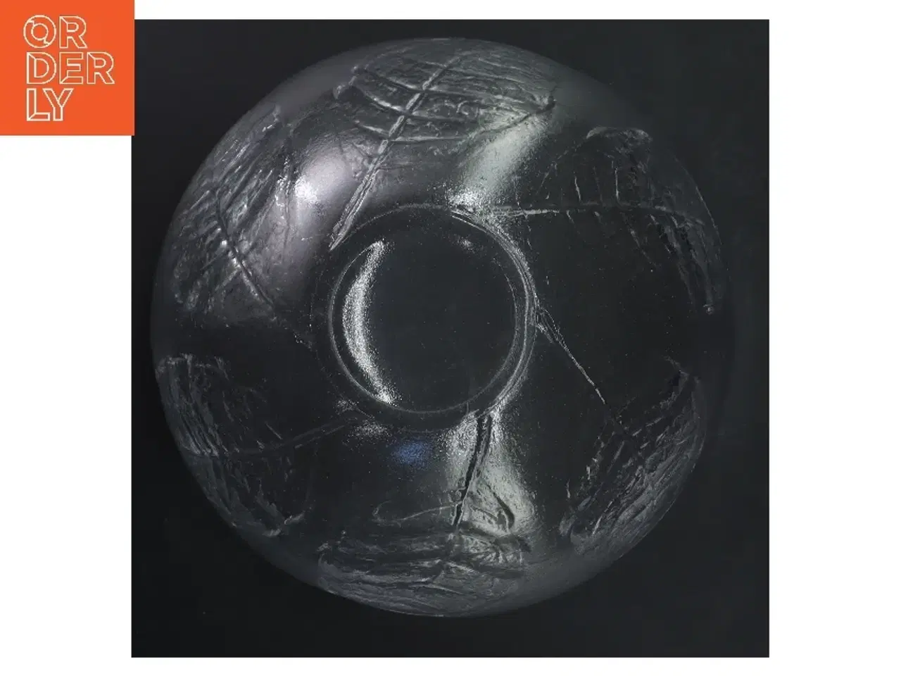 Billede 3 - Glas skål med bladmønster (str. Ø 23 cm)