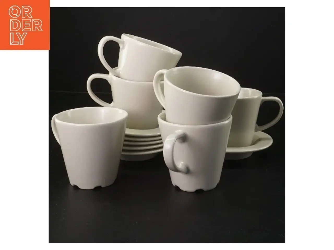 Billede 1 - 6 kaffekopper med underkopper fra IKEA (str. 6 stk Ø 8,5 & 11 cm)