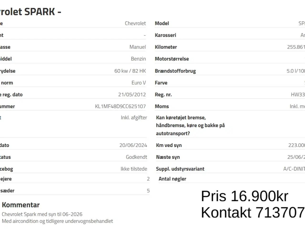 Billede 13 - Perfekt spark MED SYN Kan hjælpe med nummerplade (