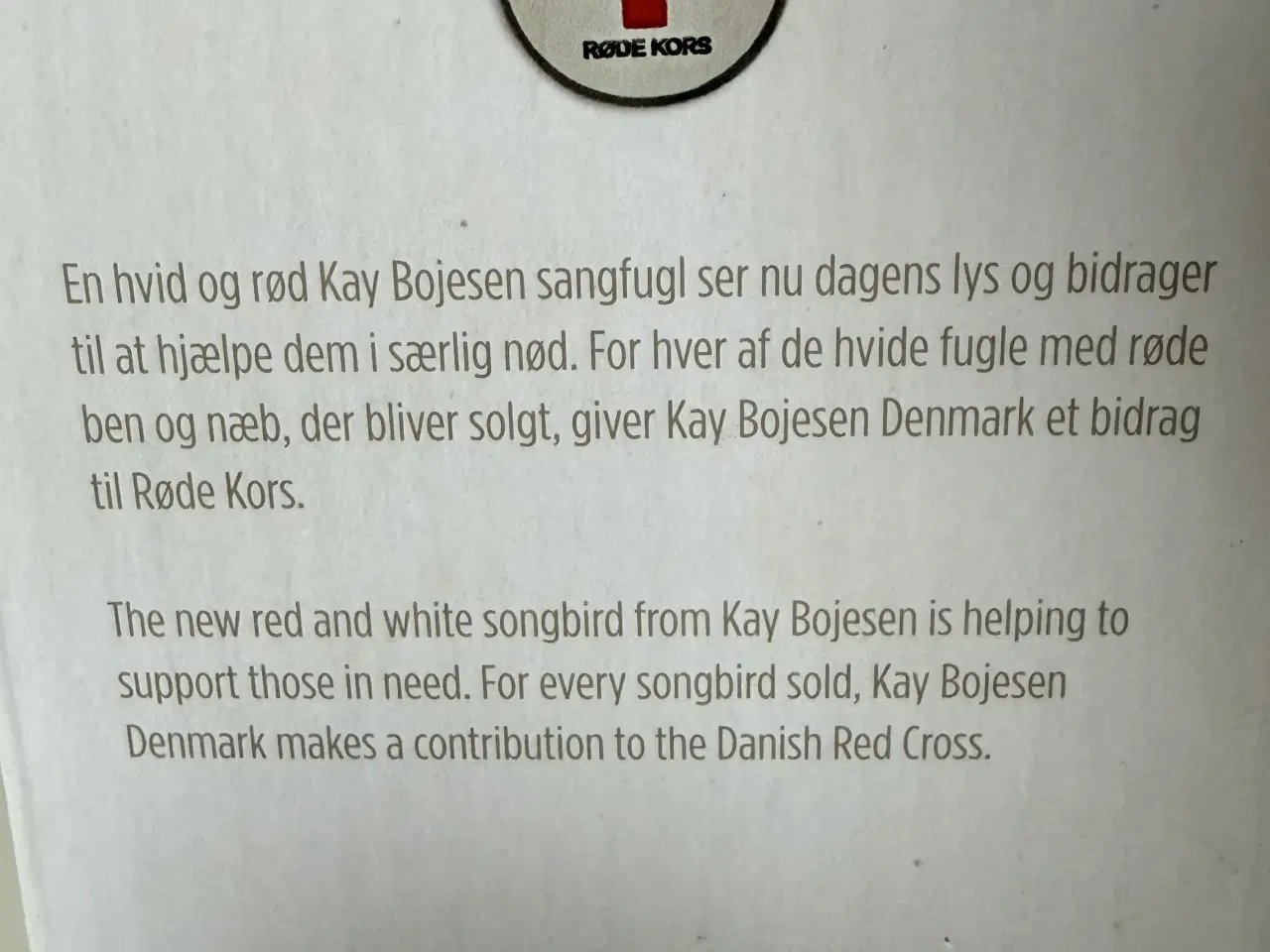 Billede 14 - Kay Bojesen Røde Kors Sangfugl, komplet