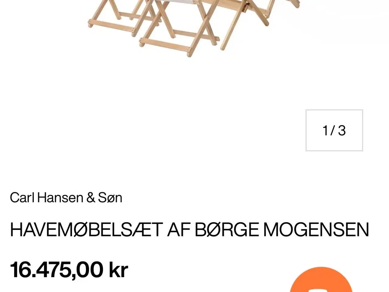 Billede 4 - Børge Mogensen havebord & 4 stole