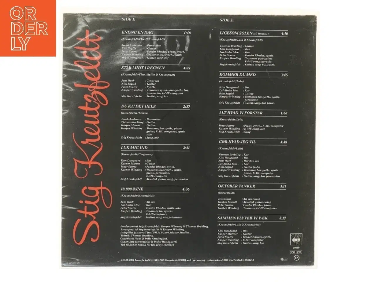 Billede 2 - Stig Kreutzfeldt LP fra CBS Records
