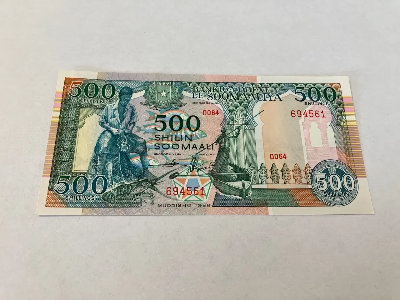 Billede 1 - 500 Shillings Somalia 1989