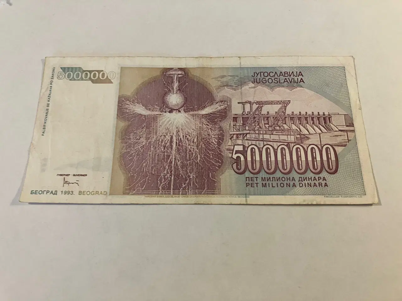 Billede 2 - 5000000 Dinara Jugoslavia